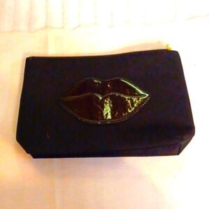 LACOME BLACK Lips ‎ Cosmetic Bag  10Wx7 L